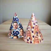 Custom Face Party Hat - Confetti or Birthday Pattern - Photo Party Hat - Personalized with your photo and fun pattern of choice - LilyBeanGiftshop